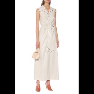 Nanushka Sharma vegan leather dress sz small cream